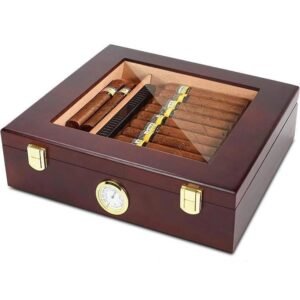 Cigoak Handmade Cigar Humidor Cedar Cigar Desktop Box