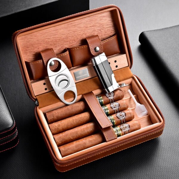 Cigoak Portable Cigar Box Cedar Cigar Humidor - Image 2