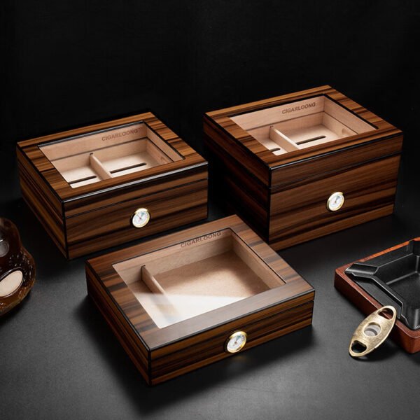 Cigoak 75PCS Cigar Humidor Handmade Cedar Cigar Desktop Box - Image 5