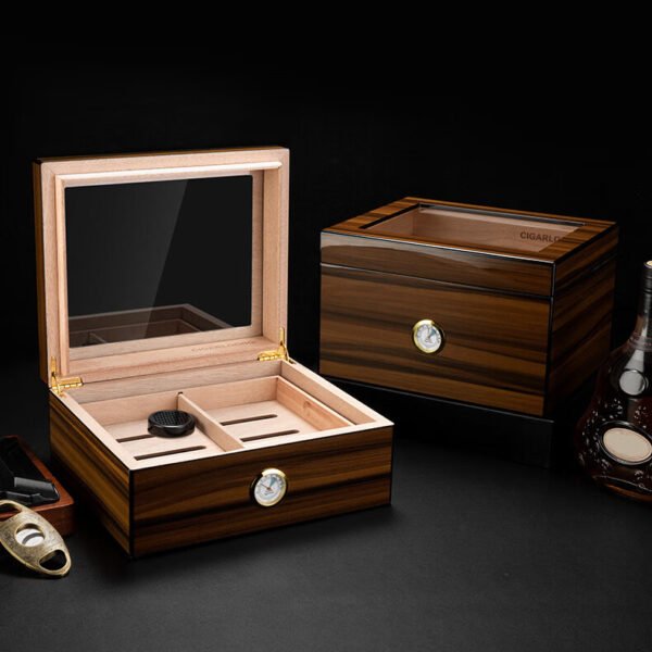 Cigoak 75PCS Cigar Humidor Handmade Cedar Cigar Desktop Box - Image 3